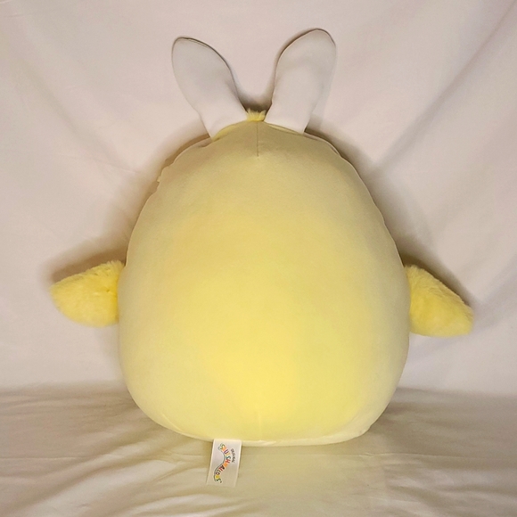 Easter Squishmallows 12” Aimee The Yellow Easter Chick Plush With Bunny Ears - Picture 3 of 4